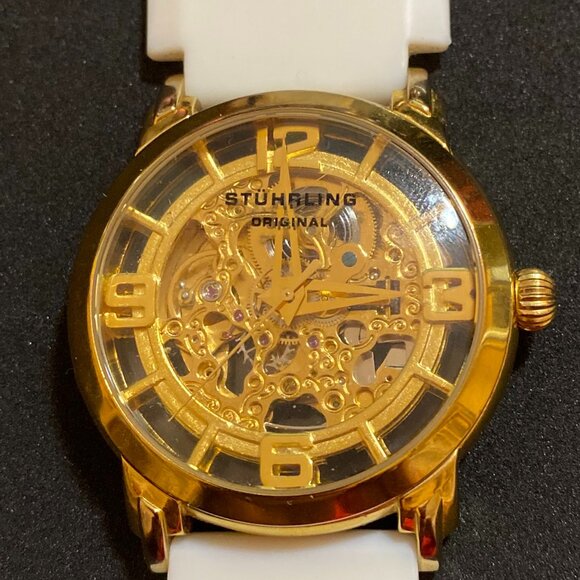 LOOK !!…NO BATTERY…Stuhrling Original Skeleton Men's Automatic Watch - Picture 3 of 6